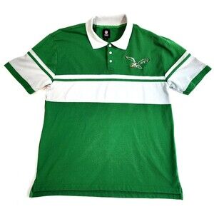 NFL Team Apparel Philadelphia Eagles Kelly Green Pique Polo Shirt Men's XL